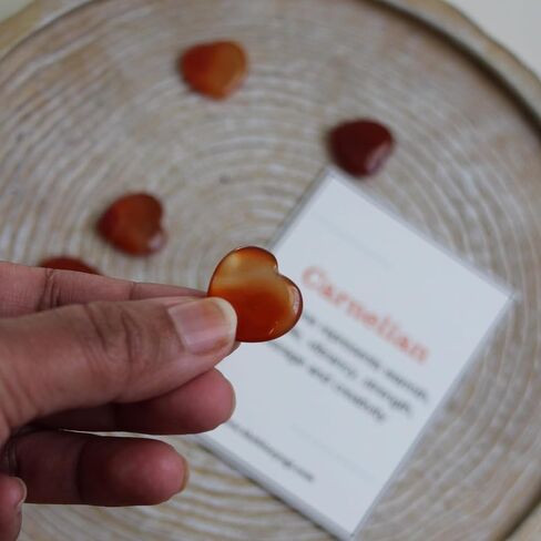Gemstone Pocket Hugs with Inspirational and Informative cards (Carnelian) in Saudi Arabia