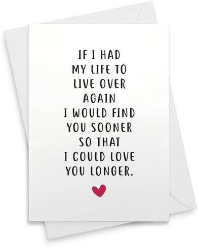 Sweet Birthday Card For Him Her, Large 5.5 x 8.5 Happy Birthday Card For Husband, Birthday Card For Wife - Birthday Card For Girlfriend Boyfriend - Karto - Love Sooner [01470] in Saudi Arabia