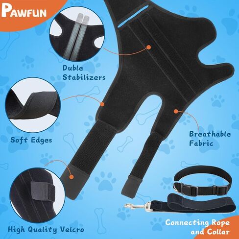 Dog Knee Brace for Torn ACL Hind Leg, Dog Leg Brace for Large and Small Dogs with Hip Dysplasia, CCL, Ligament Injuries or Osteoarthritis, Both Back and Front Legs，X-Large in Kuwait