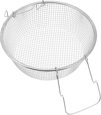 GANAZONO 1Pc stainless steel frying basket Fried Basket chips deep french fry baskets fry baskets holder food frying basket food presentation strainer Cooking fried fish kitchen supplies in Saudi Arabia