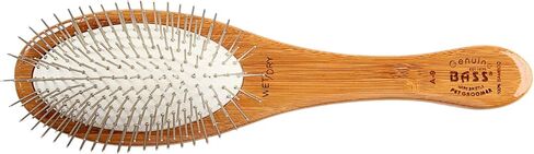 Style & Detangle Pet Brush Alloy Pin | Pure Bamboo Handle | Medium Oval | Dark Finish | Model A9-DB in Saudi Arabia