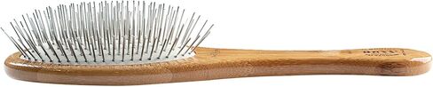 Style & Detangle Pet Brush Alloy Pin | Pure Bamboo Handle | Medium Oval | Dark Finish | Model A9-DB in Saudi Arabia