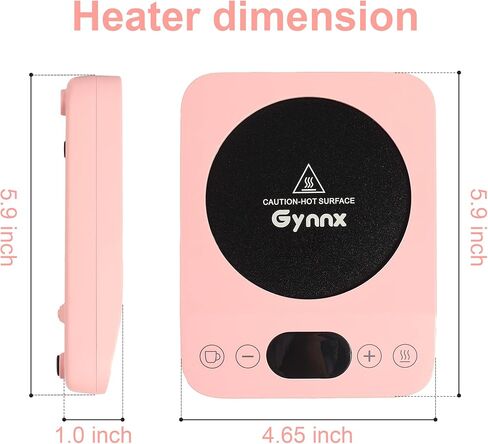 كوب قهوة أكثر دفئًا، سخانات المشروبات، سخان كوب لتدفئة القهوة المكتبية لتسخين القهوة والمشروبات والحليب والشاي والشوكولاتة الساخنة (وردي) in Kuwait