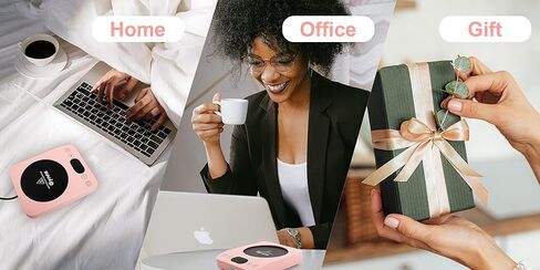 كوب قهوة أكثر دفئًا، سخانات المشروبات، سخان كوب لتدفئة القهوة المكتبية لتسخين القهوة والمشروبات والحليب والشاي والشوكولاتة الساخنة (وردي) in Kuwait