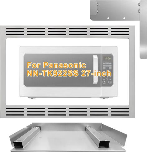 طقم تشذيب مقاس 27 بوصة لفرن ميكروويف باناسونيك NN-TK922SS بطول 2.2 قدم مكعب، طقم تشذيب متين للميكروويف مقاس 27 بوصة متوافق مع باناسونيك NN-SE9**S، NN-SD9**S، NN-SN9**S، سنة واحدة محدودة بالولايات المتحدة الأمريكية الضمان، الفولاذ المقاوم للصدأ in Kuwait