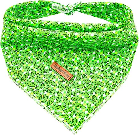 Lionheart glory Green Cucumbers Dog Bandana 1 Pack Washable Soft Dog Scarf, Square Adjustable Dog Bandanas for Small Dogs and Cats in Saudi Arabia