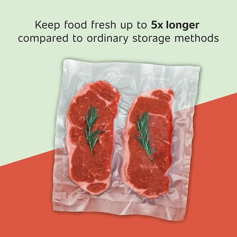 FOODSAVER 11 بوصة × 12 بوصة لفات ختم فراغ مع بنية متعددة الطبقات خالية من مادة BPA لحفظ الطعام، عبوتان... in Kuwait