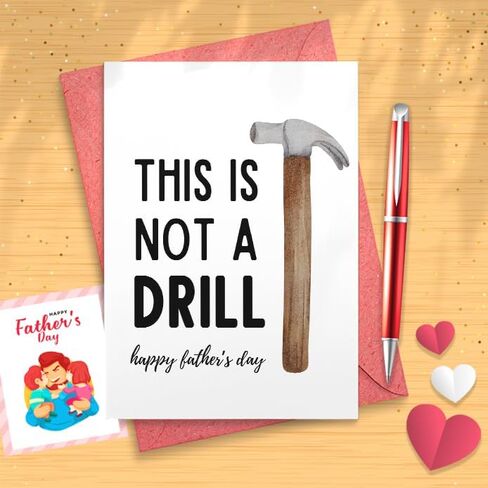 Dad Joke Card For Father's Day | Card For Husband | Funny Card For Dad From Daughter | Father's Day Gift From Son | Handyman Dad [01838] in Saudi Arabia