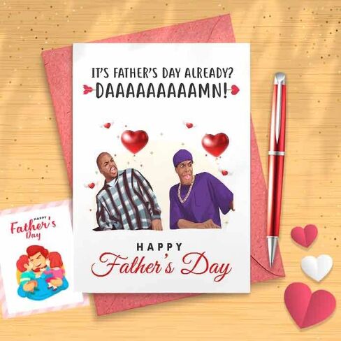 Funny Friday Father's Day Card - 90s Pop Culture, Hip Hop, Cult Classic Movies, Card For Dad, Card For Him, Father's Day Card [00466] in Saudi Arabia