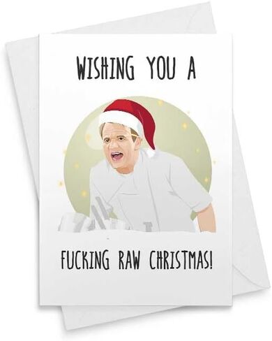 Funny Gordon Yelling Christmas Card, Kitchen Meme, New York Meme, Happy Christmas Meme, Gift, Chef, Funny Christmas Card [00218] in Saudi Arabia