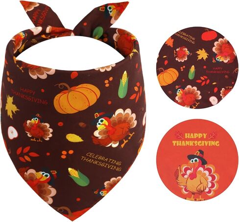 Lucky Dog Bandana Spring XLarge -1 Pack, Premium Durable Triangle Reversible Dog Scarf, Adjustable Puppy Bandana Breed Bib Handkerchief for Girl or Boy Dog Large in Saudi Arabia