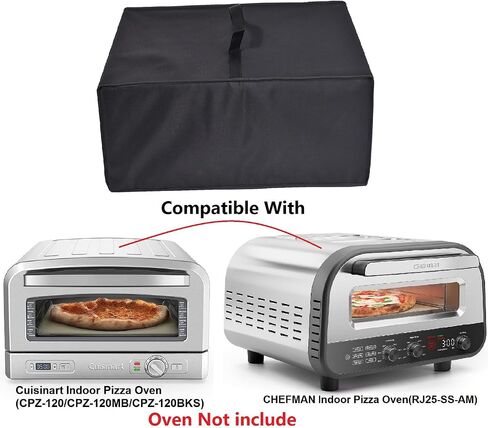 Indoor Pizza Oven dust Cover,Waterproof Caps,Compatible With Cuisinart Indoor Pizza Oven(CPZ-120/CPZ-120MB/CPZ-120BKS)/CHEFMAN Indoor Pizza Oven(RJ25-SS-AM) (Black) in Saudi Arabia