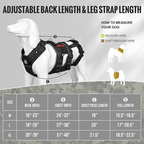OneTigris Breathable Dog Lift Harness for Large Medium Sized Dogs, Dog Sing for Large Dogs Hind Leg Support, Dog Hip Support Brace Dog Front Leg Support Vrace in Saudi Arabia