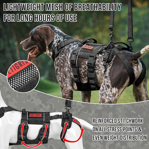 OneTigris Breathable Dog Lift Harness for Large Medium Sized Dogs, Dog Sing for Large Dogs Hind Leg Support, Dog Hip Support Brace Dog Front Leg Support Vrace in Saudi Arabia