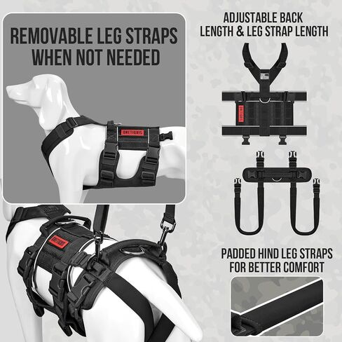 OneTigris Breathable Dog Lift Harness for Large Medium Sized Dogs, Dog Sing for Large Dogs Hind Leg Support, Dog Hip Support Brace Dog Front Leg Support Vrace in Saudi Arabia