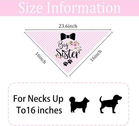 إعلان الحمل عن الحمل على شكل أخت كبيرة للكلاب، دعامة صور للحيوانات الأليفة لإعلان الطفل، باندانا الجرو، وشاح الحيوانات الأليفة لحفلة الكشف عن الجنس in Kuwait