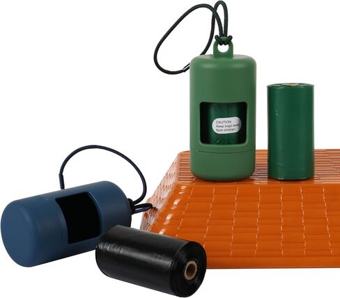 Dog Poop Bags Rolls With Dispenser and bags holder for Leash, Heavy Duty, Green, Unscented, Refill Rolls,16 Pack of 15, 240 Count. in Saudi Arabia