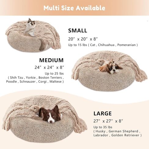 WESTERN HOME WH Small Calming Dog Bed Cat Bed with Blanket in Kuwait