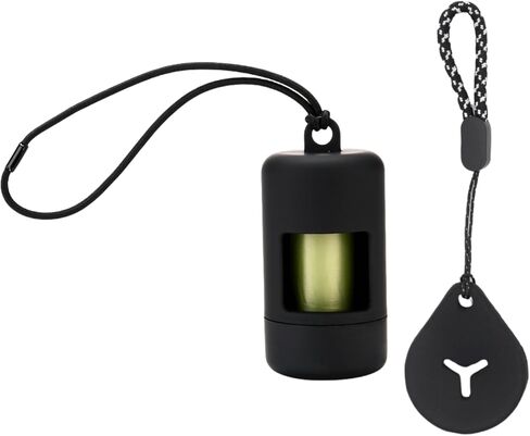 حامل أكياس فضلات الكلاب للمقاود، موزع أكياس فضلات الكلاب صغير الحجم وخفيف الوزن، حامل أكياس نفايات الكلاب، سهل الاستبدال والتنظيف مع موزع واحد و15 كيسًا. (أبيض) in Kuwait