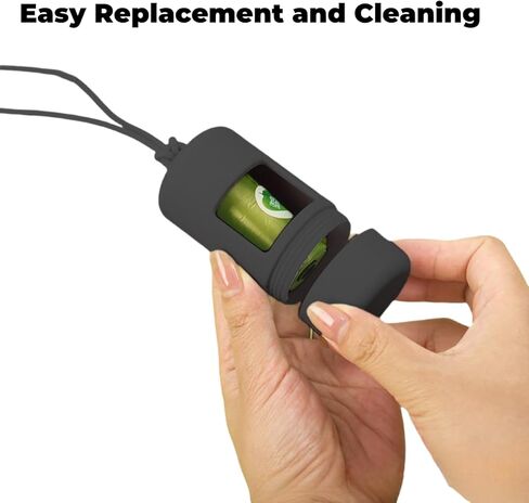 حامل أكياس فضلات الكلاب للمقاود، موزع أكياس فضلات الكلاب صغير الحجم وخفيف الوزن، حامل أكياس نفايات الكلاب، سهل الاستبدال والتنظيف مع موزع واحد و15 كيسًا. (أبيض) in Kuwait