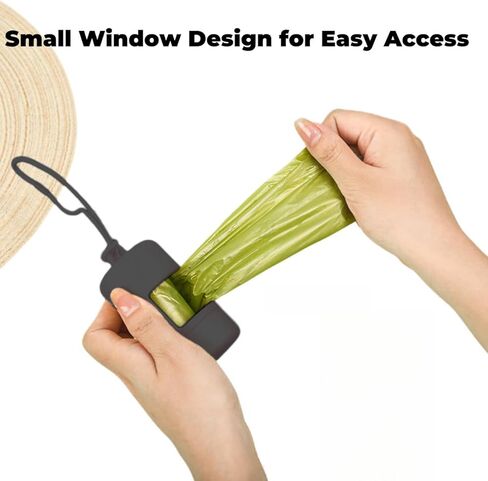 حامل أكياس فضلات الكلاب للمقاود، موزع أكياس فضلات الكلاب صغير الحجم وخفيف الوزن، حامل أكياس نفايات الكلاب، سهل الاستبدال والتنظيف مع موزع واحد و15 كيسًا. (أبيض) in Kuwait