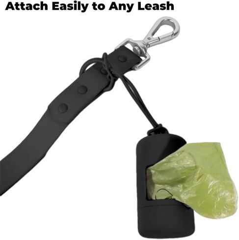 حامل أكياس فضلات الكلاب للمقاود، موزع أكياس فضلات الكلاب صغير الحجم وخفيف الوزن، حامل أكياس نفايات الكلاب، سهل الاستبدال والتنظيف مع موزع واحد و15 كيسًا. (أبيض) in Kuwait