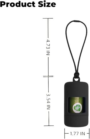 حامل أكياس فضلات الكلاب للمقاود، موزع أكياس فضلات الكلاب صغير الحجم وخفيف الوزن، حامل أكياس نفايات الكلاب، سهل الاستبدال والتنظيف مع موزع واحد و15 كيسًا. (أبيض) in Kuwait