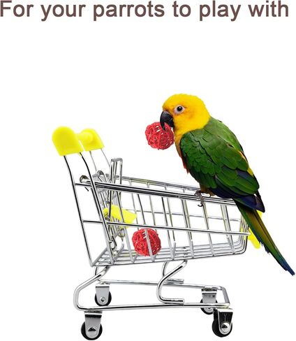 5 قطع من لعبة تدريب الطيور للببغاوات، لعبة ذكاء الببغاء، عربة تسوق صغيرة، حلقات تكديس كرة السلة، لعبة الطيور، مجموعة ألعاب حامل على سطح الطاولة لطيور الببغاء والكونيور والكوكاتيل in Kuwait