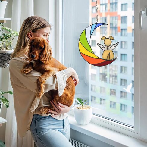 الهدايا التذكارية الكلب الزجاج الملون لفقدان الكلب، قوس قزح جسر الكلب الهدايا التذكارية للكلاب، الحيوانات الأليفة هدية التعاطف مع فقدان، فقدان هدية التعاطف الكلب، هدية الفجيعة الكلب، الحيوانات الأليفة التذكارية الكلب يمر بعيدا الهدايا in Kuwait