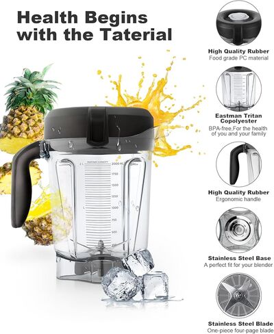 للخلاط 64 أونصة، حاوية منخفضة المستوى، متوافقة مع الخلاط G-Series، حاوية بديلة لـ 750 7500 108300d VM0102d VM0158 VM0158a VM0197 in Kuwait