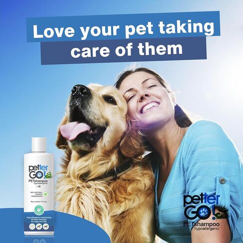 Natural Dog Shampoo Hypoallergenic with Rosemary and Melissa Essential Oil | Dogs and Cats Cleaning and Care for Your Pet Go Care PETTERGO in Saudi Arabia