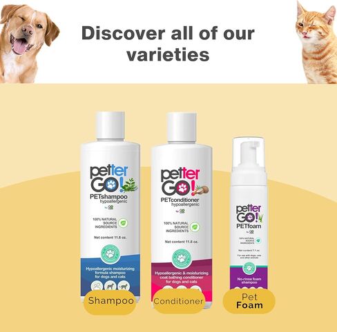 Natural Dog Shampoo Hypoallergenic with Rosemary and Melissa Essential Oil | Dogs and Cats Cleaning and Care for Your Pet Go Care PETTERGO in Saudi Arabia