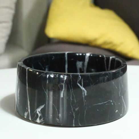 Natural Marble Pet Bowl, Suitable for Small and Medium-Sized Cats and Dogs, with Non-slip Pad, No Pressure, Easy to Clean in Saudi Arabia