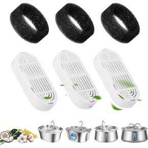 Cat Water Fountain Filter Replacement: 3+3 Pack Replacement Filters for 135oz/4L & 108oz/3.2L Stainless Steel Pet Fountain, Cat Water Fountain Dog Water Dispenser Filters