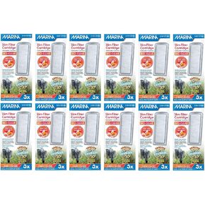 Hagen Marina Slim Filter Zeolite Plus Ceramic Cartridge for Aquarium, 3 count (12 Pack)