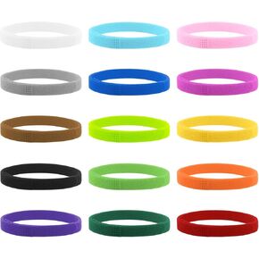 Teaaha 15 PCS Puppy Collars for Small Puppies 11.8 × 0.4 Inches Double-Sided Soft Adjustable Whelping Newborn Puppy Id Collars for Puppies Collar Id Bands for Newborn Pet Dog Cat 15 Colors