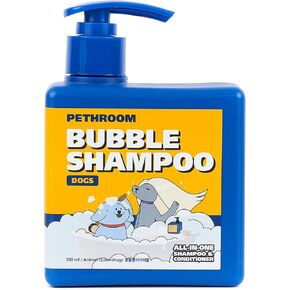 [PETHROOM] Bubble Shampoo for Dogs - Gentle, Deep-Cleaning Formula with Organic Ingredients, Hypoallergenic and Tear-Free, 10.1oz