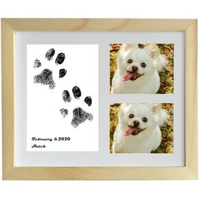 Paw Print Kit,Dog paw Print kit,Pet paw Print Impression kit,Black Non-Washable Oil Print Frame,4 * 6inches Photo Insert,Hand and paw Gifts for Dogs and Cats,Inkless paw Print kit