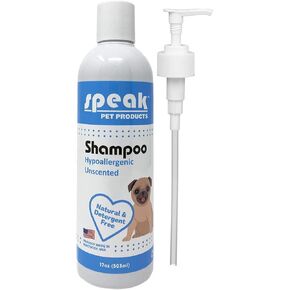 Natural Hypoallergenic Unscented Dog Shampoo with Pump, 17oz