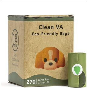 Dog Poop Bags, 100% Leak Proof and Extra Thick Waste Bag Refill Rolls For Dogs, Unscented,18 rolls 270 Bags