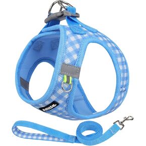 AIITLE Easy Walk Dog Vest Harness and Leash Set, Pet Supply No Pull, Summer Breathable Mesh, Reflective Stripes, Adjustable Escape Proof Pet Outdoor Harnesses for Medium Dogs Yellow L