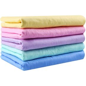 POPETPOP Dog Towels - 5pcs Dog Bath Towel Absorbent Towels for Dogs Pet Grooming Towel Dog Drying Towel Soft Pet Bath Towel for Dogs and Cats, Random Color