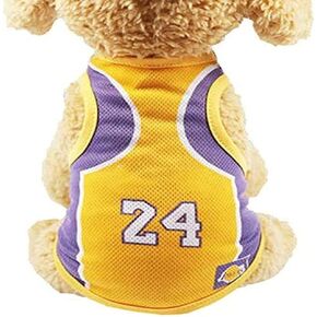 Pet T-Shirt, Dog Summer Apparel Puppy Pet Clothes for Dogs Cute Soft Vest Basketball Team (XS)