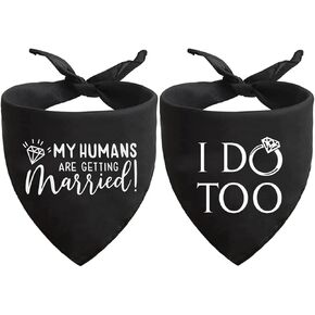 Engagement Gift, My Humans are Getting Married I Do Too Dog Bandana, Engagement Announcement Dog Bandana, Dog Wedding Bandana, Engagement Photo Prop, Pet Scarf, Pet Accessories