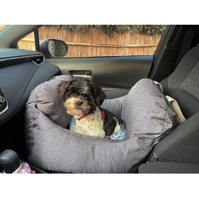 Dog Booster Car Seat Dog Car Seat Dog Chair Pet Car Seat Dog Cat Travel Car Seat Puppy Cat Car Bed for SUV Secure Safety Seat Perfect for Small Midium Dogs Cats (Grey)