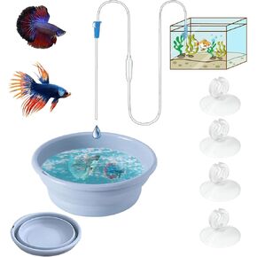 Fish Acclimation Kit with Foldable Fish Acclimation Box, Shrimp Acclimation for Saltwater and Freshwater Aquarium Acclimator, Fish Tank Drip Acclimation, Fish Drip Acclimation Betta Fish Breeding Box