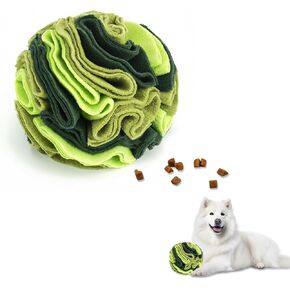 Andiker 7.9" Snuffle Ball for Dogs, Plush Colorful Interactive Snuffle Ball Hide Treat Dog Puzzle Toy for Relieving Boredom and Training Machine Washable Dog Ball for Small Medium Dog (Rainbow, L)
