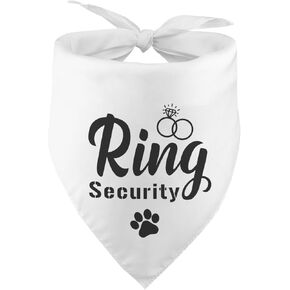 Ring Security Dog Bandana Wedding Engagement Dog Bandana Happy Engagement Gifts Ideas White Dog Wedding Engagement Bandana Announcement Pet Accessories for Dog Lover