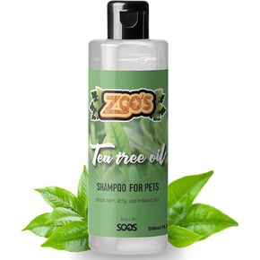 شامبو للكلاب بزيت شجرة الشاي من Zoo's Pet سريع الامتصاص ومرطب للبشرة - 1 × (زجاجة 500 مل / 16.9 أونصة) in Kuwait