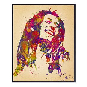 Reggae Music Poster - 8x10 Wall Art, Home Decor for Bedroom, Dorm, Living Room, Apartment - Unique Gift for Reggae Music Fan, Jamaican, Musician - UNFRAMED Picture Print